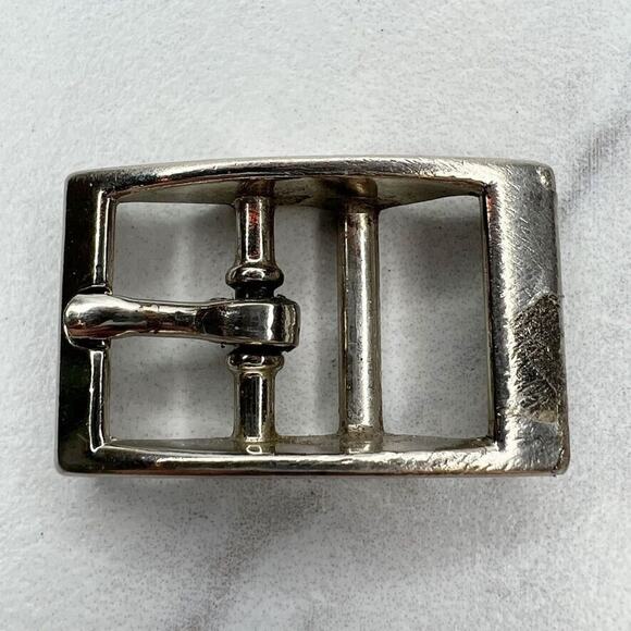 Small Silver Tone Simple Basic Belt Buckle - Picture 1 of 7